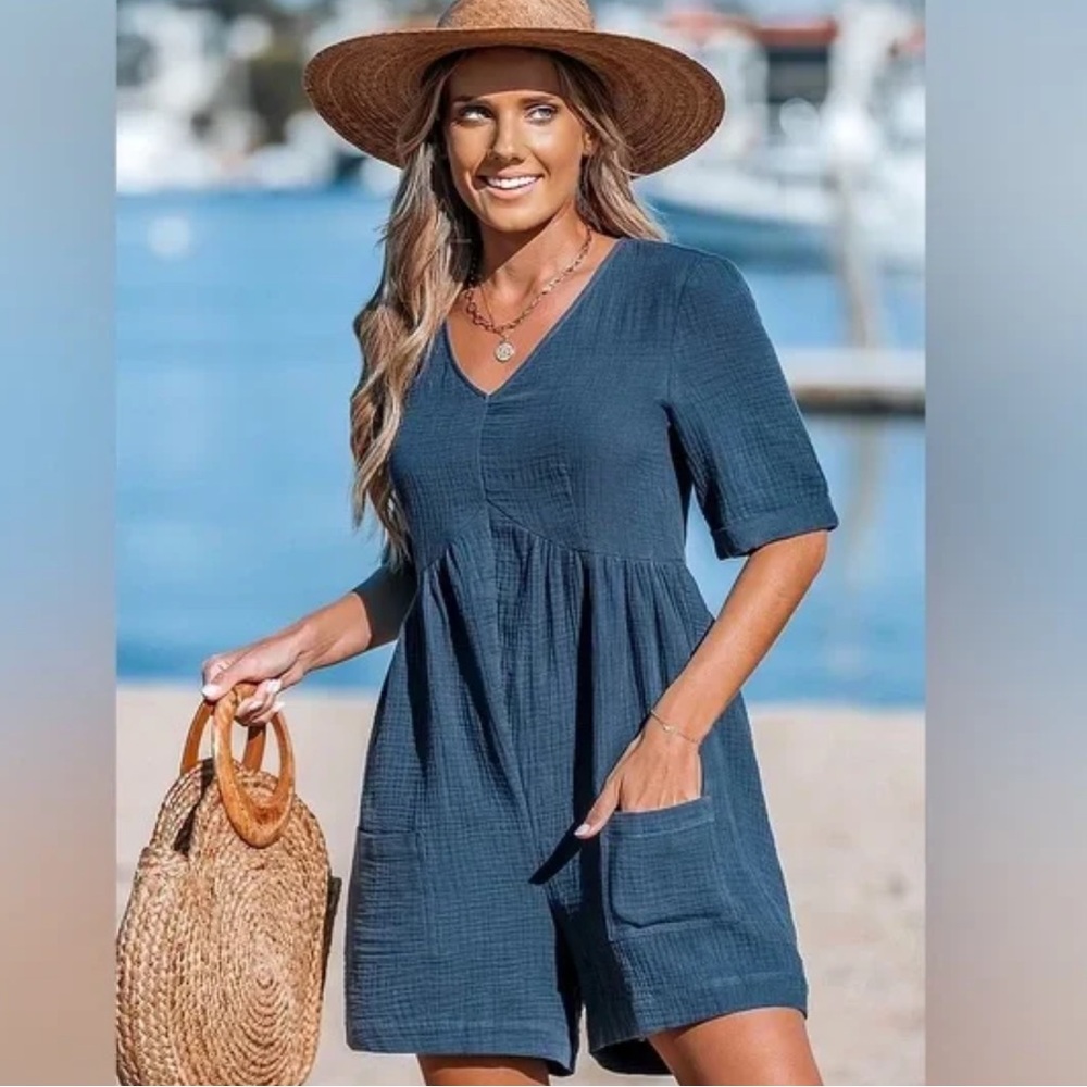 XL Navy blue Romper